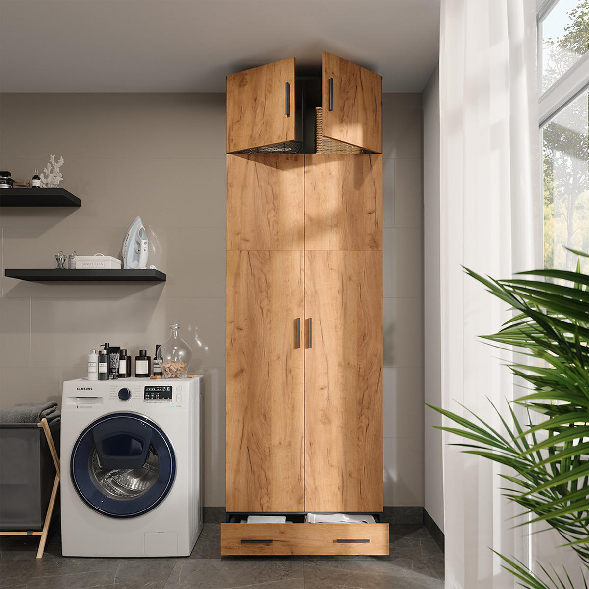 Anthrazit, Holzwerkstoff (80/241.2/37cm) - Vicco