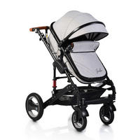 KINDERWAGEN Gala hellgrau Tragetasche Sportsitz umbaubar Wickeltasche Sitz umkehrbar - Grau, Metall (95/70/110cm) - Moni