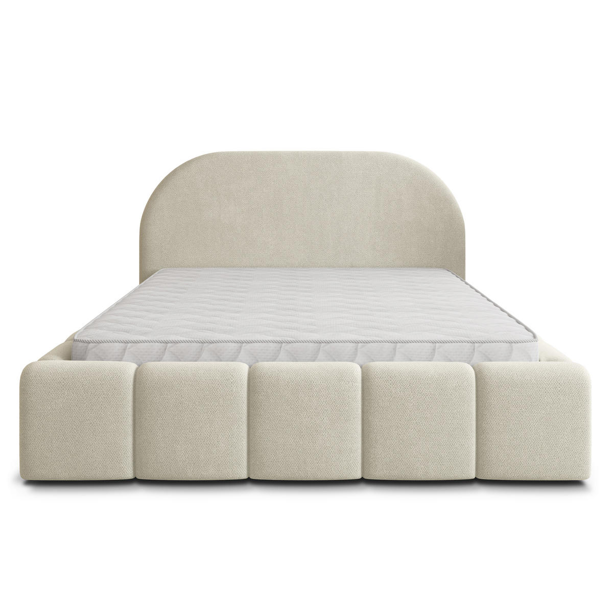 POLSTERBETT FLUSSO 160x200 cm mit Bettkästen - Creme - Creme, Holz (160/200cm) - MASSENO