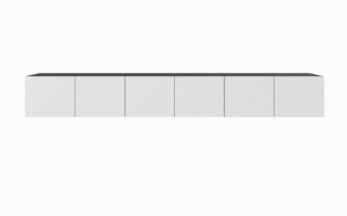 TV-SCHRANK KLER - Schwarz/Weiß, Holzwerkstoff (300/41/40cm) - Meblini