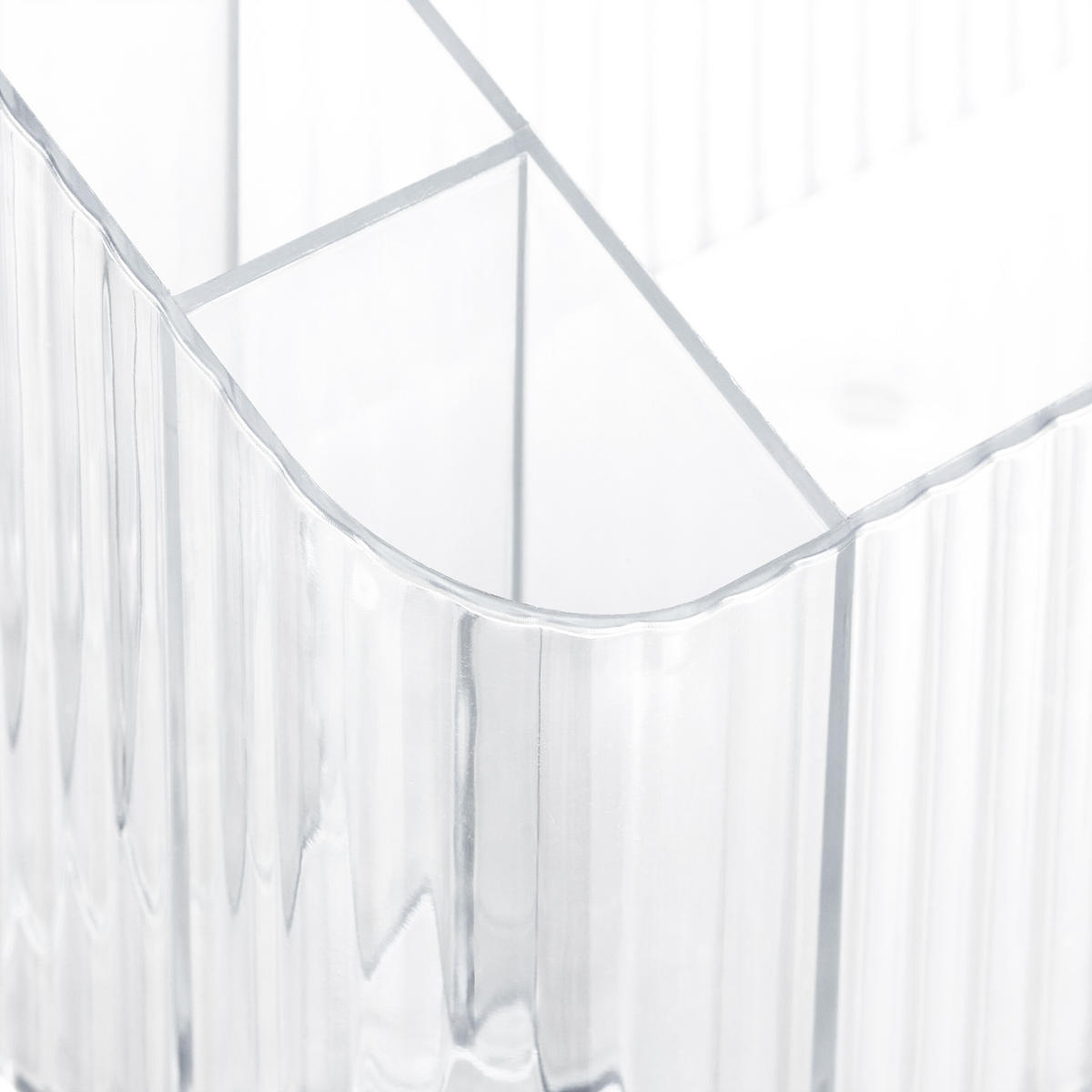 2xKOSMETIK-ORGANIZER - Transparent, Kunststoff (20.5/10.5/9.5cm) - Relaxdays