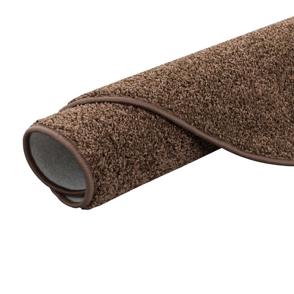HOCHFLOR VELOURS TEPPICH COTTAGE RUND - Mokka, Textil (133/133cm) - Snapstyle