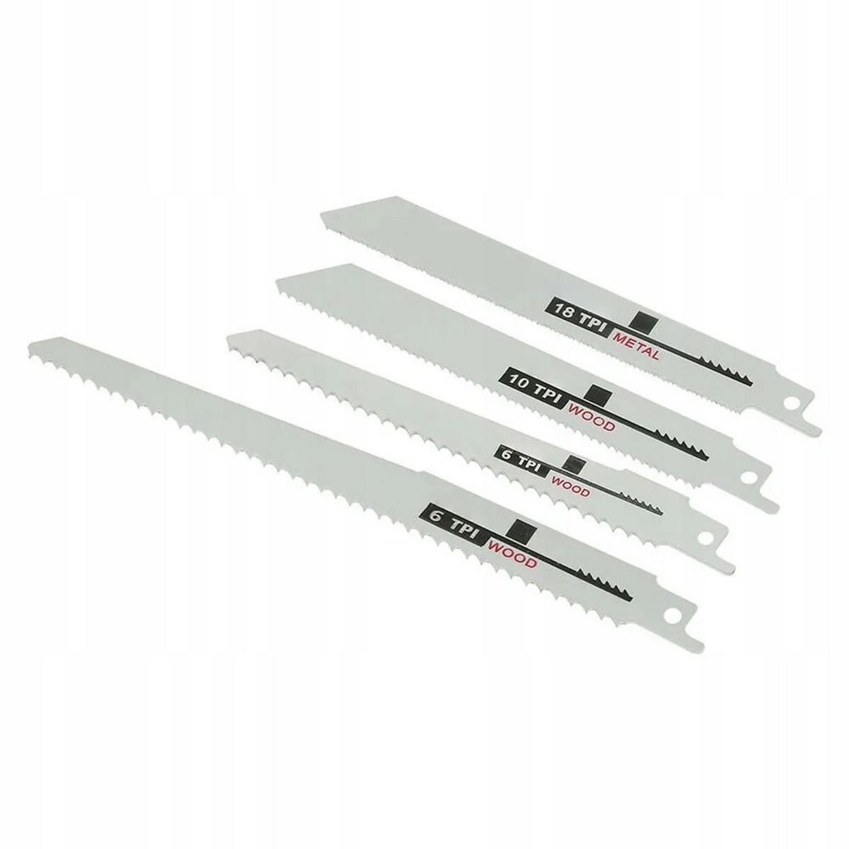 SÄBELSÄGEBLATT Universal 4-tlg. Set, 3x 150 mm 1x 200 mm, 19 mm, 6/10/18 TPI, Holz/Metall/PVC - Multicolor, Kunststoff/Metall (10/10/10cm)