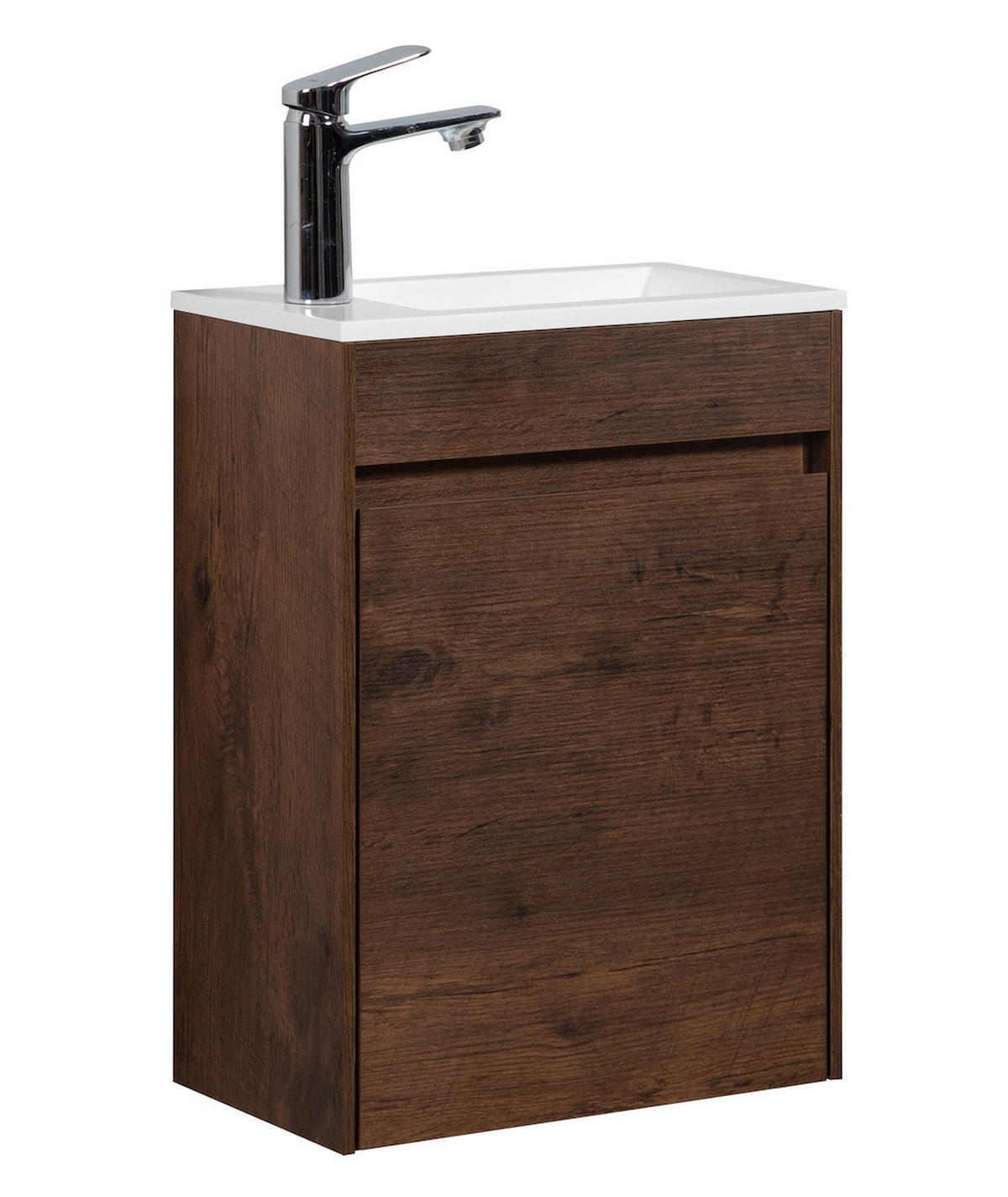 GÄSTE-WC-MÖBELSET Sinta 2 Teile Walnuss Braun - 40 x 22 x 54 cm - Walnussfarben/Braun, Holz (40/54/22cm) - Badplaats