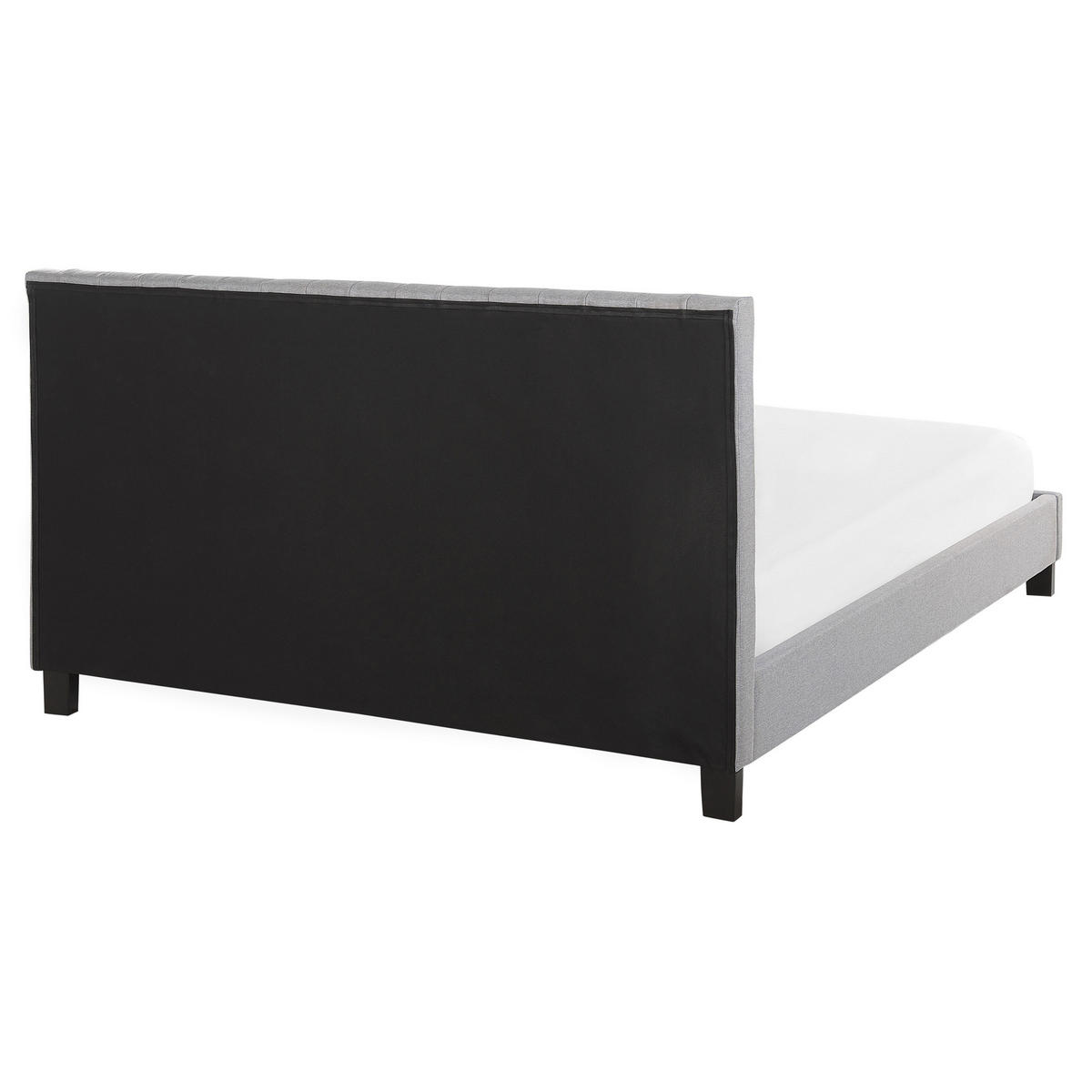 POLSTERBETT 160/200cm Hellgrau Poitiers - Hellgrau, Textil (160/200cm) - Beliani