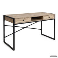 SCHREIBTISCH ELOSNIS 123 cm Sonoma Eiche - Schwarz/Sonoma Eiche, Holzwerkstoff (123/48/80.5cm) - Akord