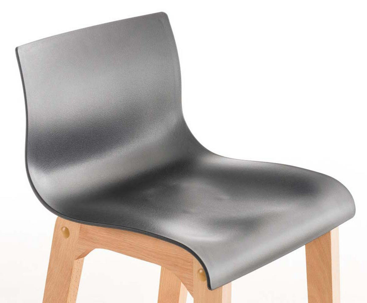 BARHOCKER 2er-Set DELHI Grau Holz - Grau, Holz (41/101/46cm) - DELUKE