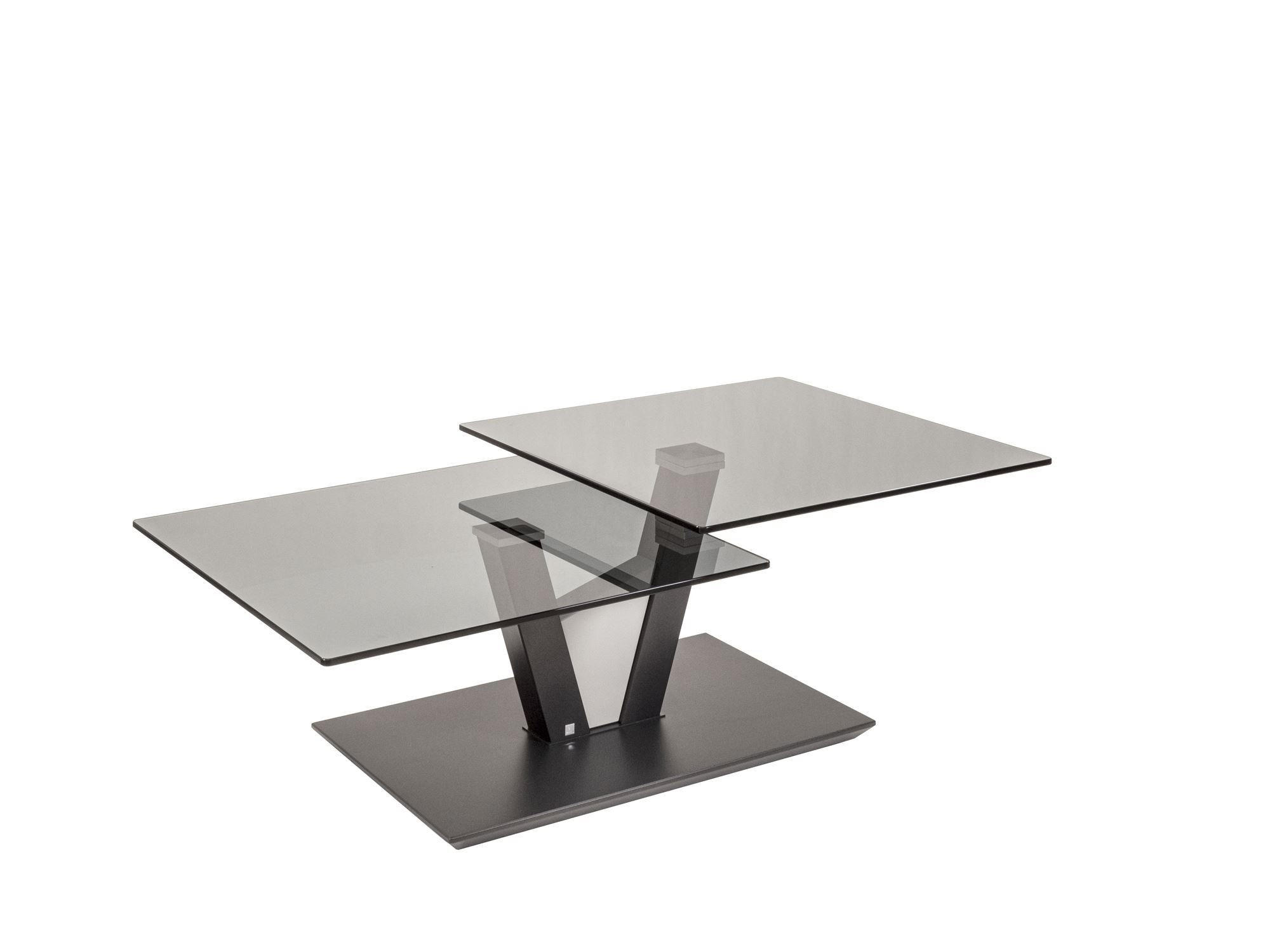 COUCHTISCH Cadance 97x65x43 Wohnzimmertisch Parsolglas/Grau/Anthrazit - Grau, Glas (118/65/43cm) - 58aufmkessel