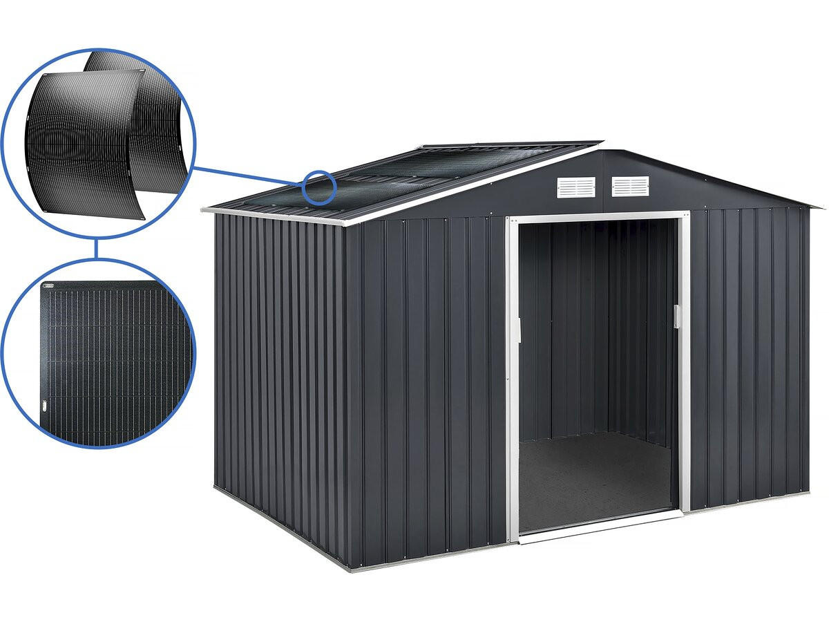 METALL-GARTENHAUS vegas Grau - Grau, Metall (45/267/245cm) - Habitat Garten