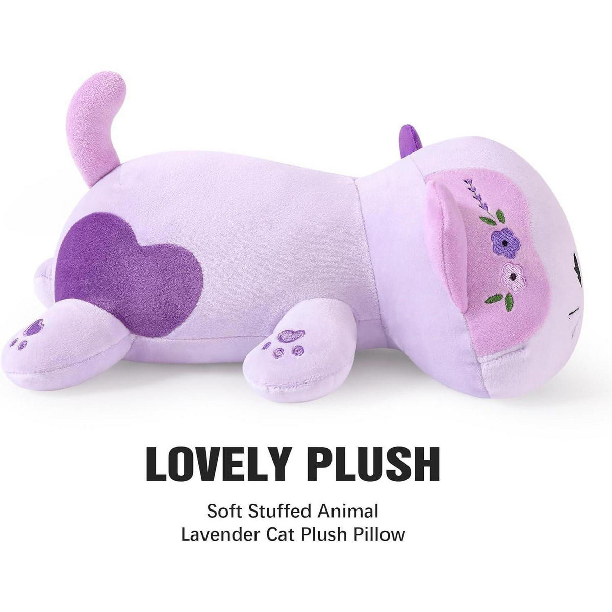 PLÜSCHTIER Katze Violett 23 cm - Lila, Textil (15/23cm)