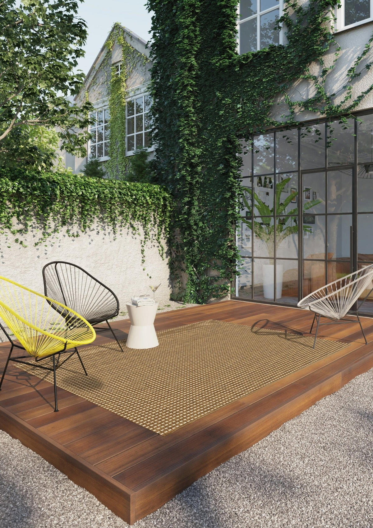 TEPPICH für Innen und Außen im Jute-Look bruin - Braun, Textil (160/230cm) - AFK Living