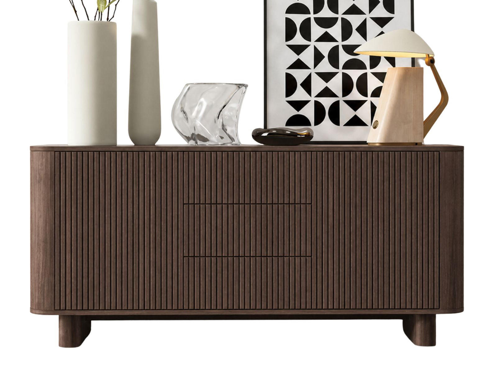 KOMMODE Nussbaum AKARI - Nussbaumfarben, Holzwerkstoff (150/70/40cm) - Compleo24