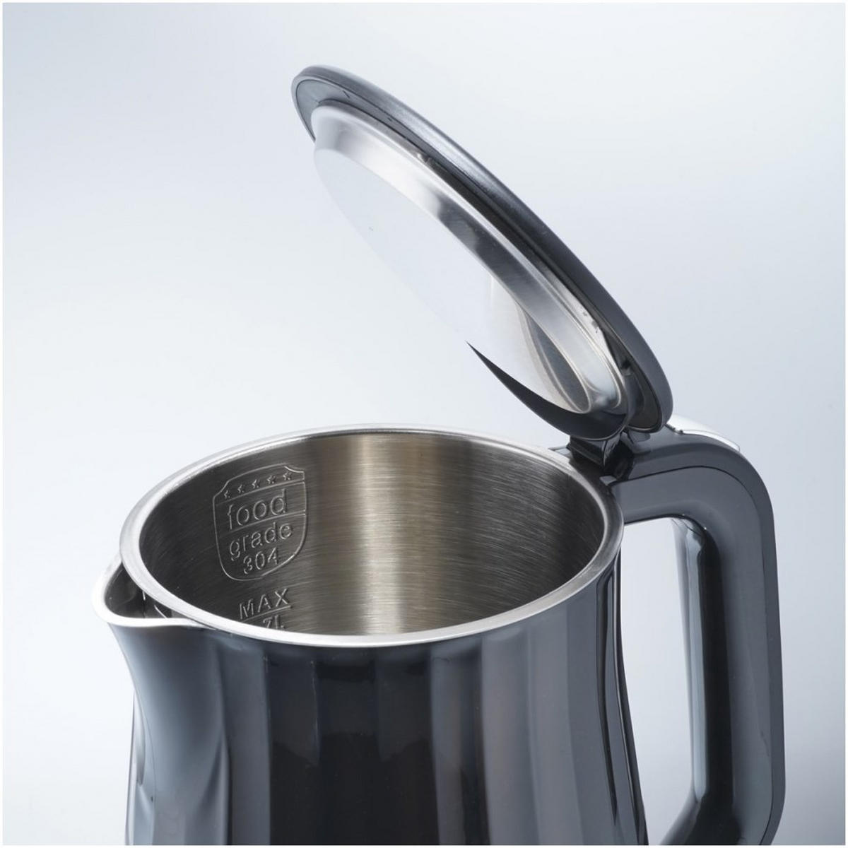 WASSERKOCHER ELEKTRISCH Schwarz 15.6/15.6/21.6 cm TS2701 - Schwarz, Metall (15.6/21.6/15.6cm) - Tiross 