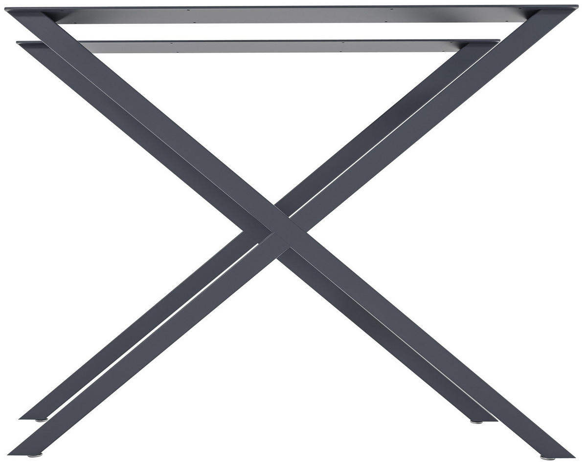 TISCHBEIN 2er Set Metall grau - Grau, Metall (8/72/70cm) - CLP