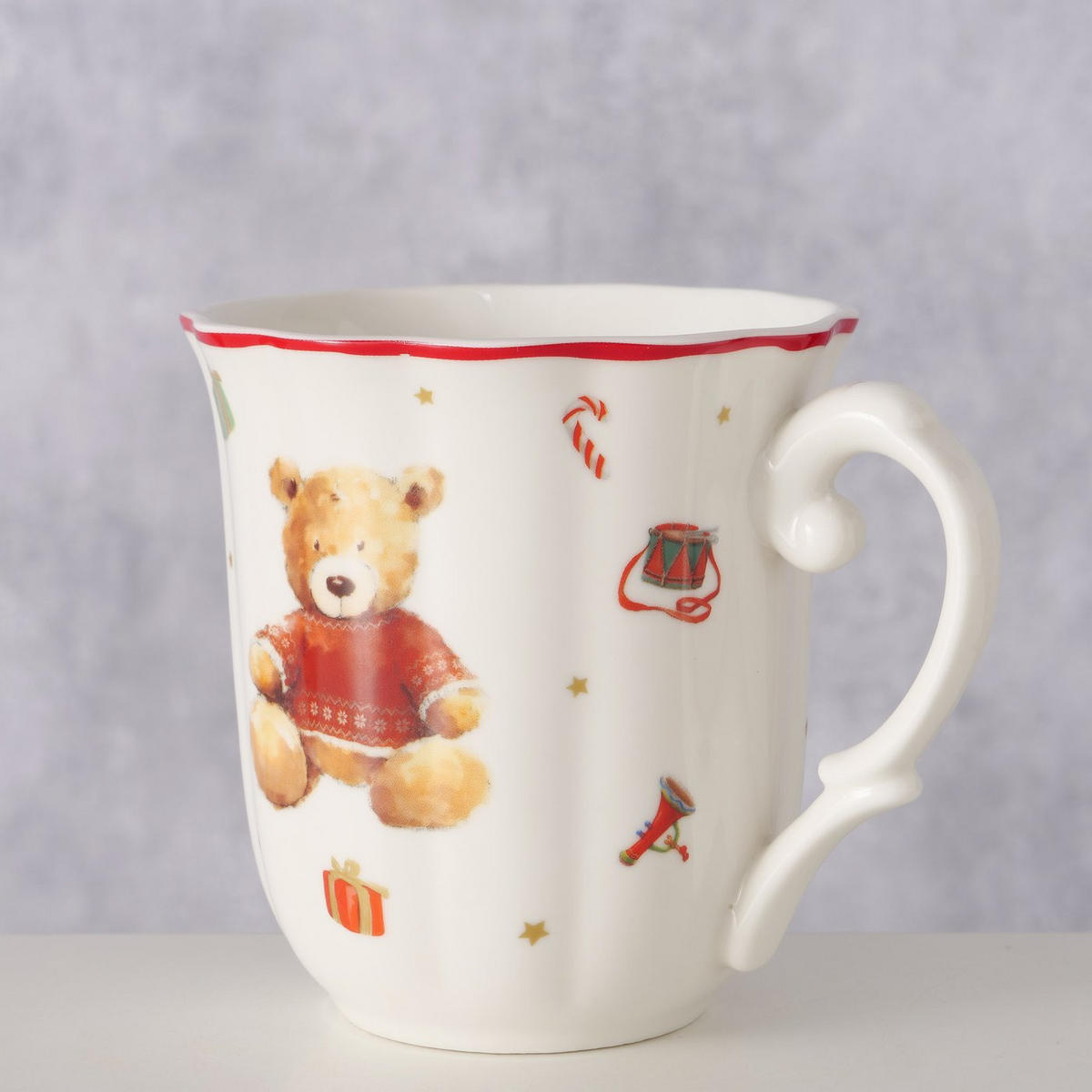 TEDDYBÄR Bailey 350 ml 9,3/9,3/9,5 cm - Weiß, Keramik (9.3/9.5/9.3cm) - Boltze Home