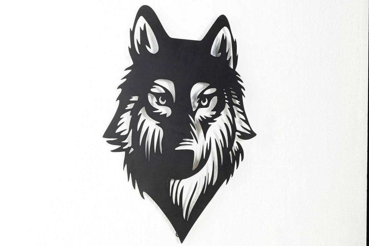 WANDDEKO Schwarz 68/82 cm - Schwarz, Metall (2.86/82/2cm) - KUNSTLOFT