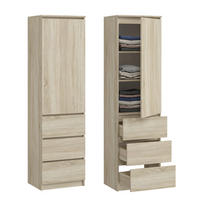 KLEIDERSCHRANK in Sonoma - Sonoma Eiche, Holzwerkstoff (40/180/50cm) - Home Collective