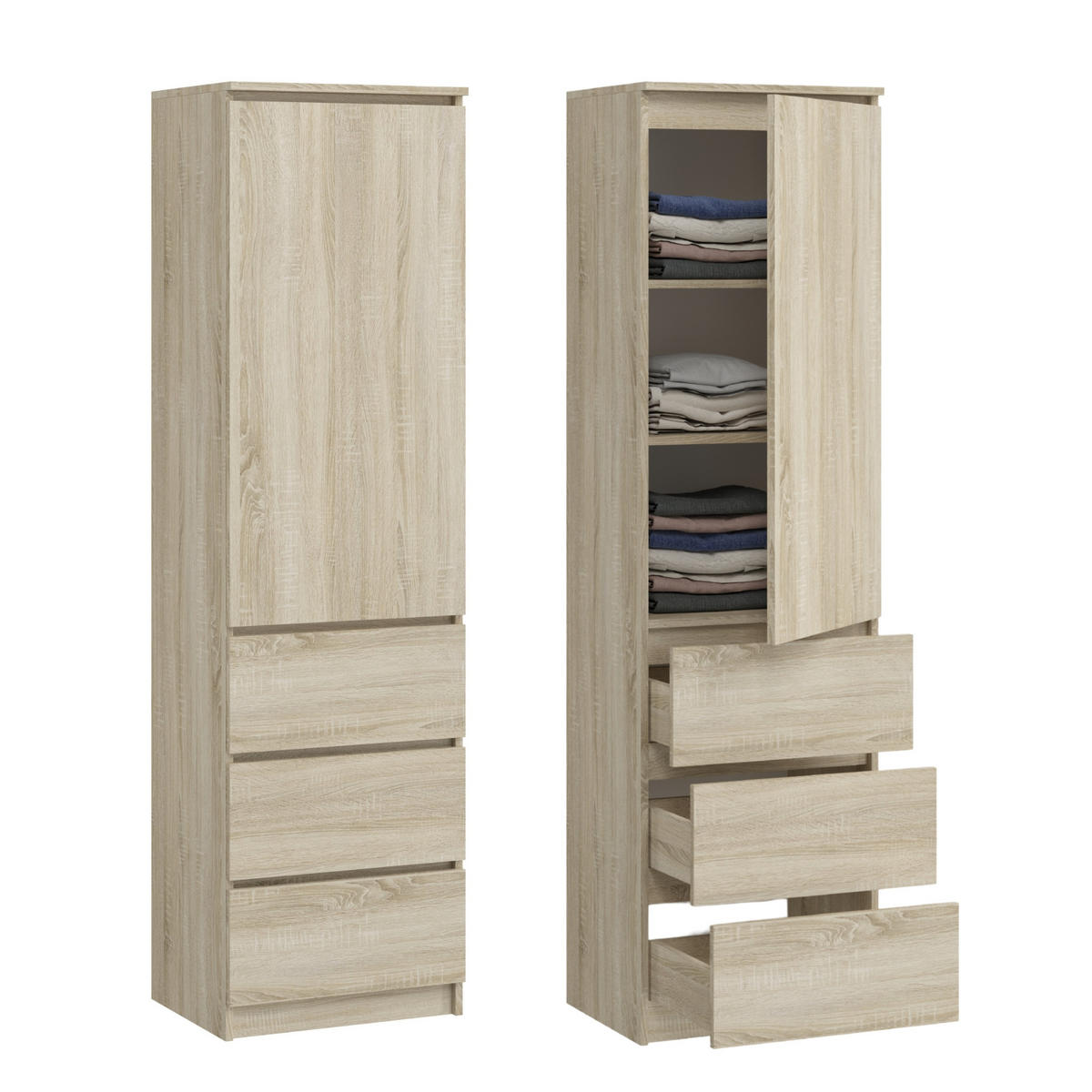 KLEIDERSCHRANK in Sonoma - Sonoma Eiche, Holzwerkstoff (40/180/50cm) - Home Collective