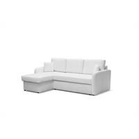 ECKSOFA BOSTON ecru mit Schlaffunktion und Bettkasten - Ecru/Schwarz, Kunststoff/Textil (227/145cm) - KS Home Concept
