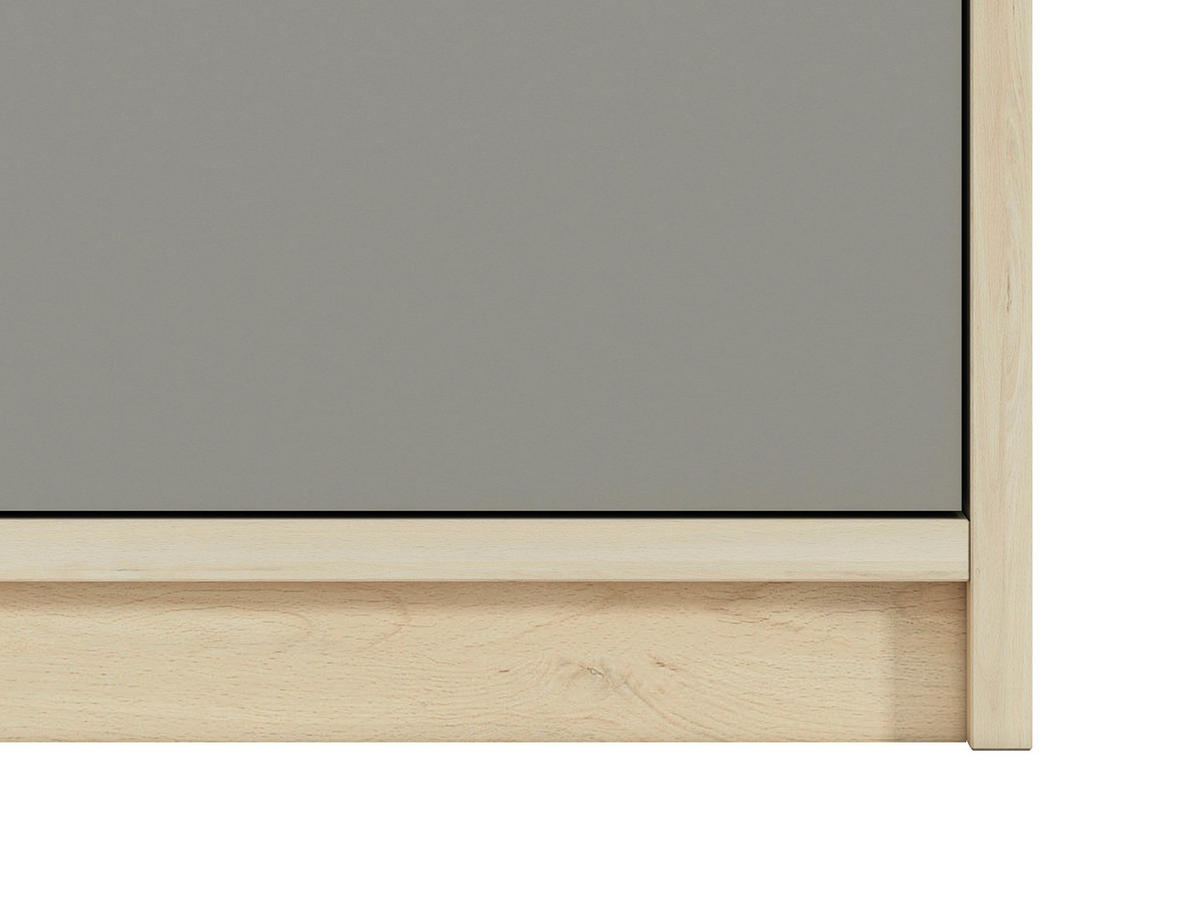 SCHREIBTISCH Drop Fjord Buche / weiß / grau 119 / 55 / 79cm - Braun/Grau, Holz/Holzwerkstoff (55/119/79cm) - Feldmann-Wohnen