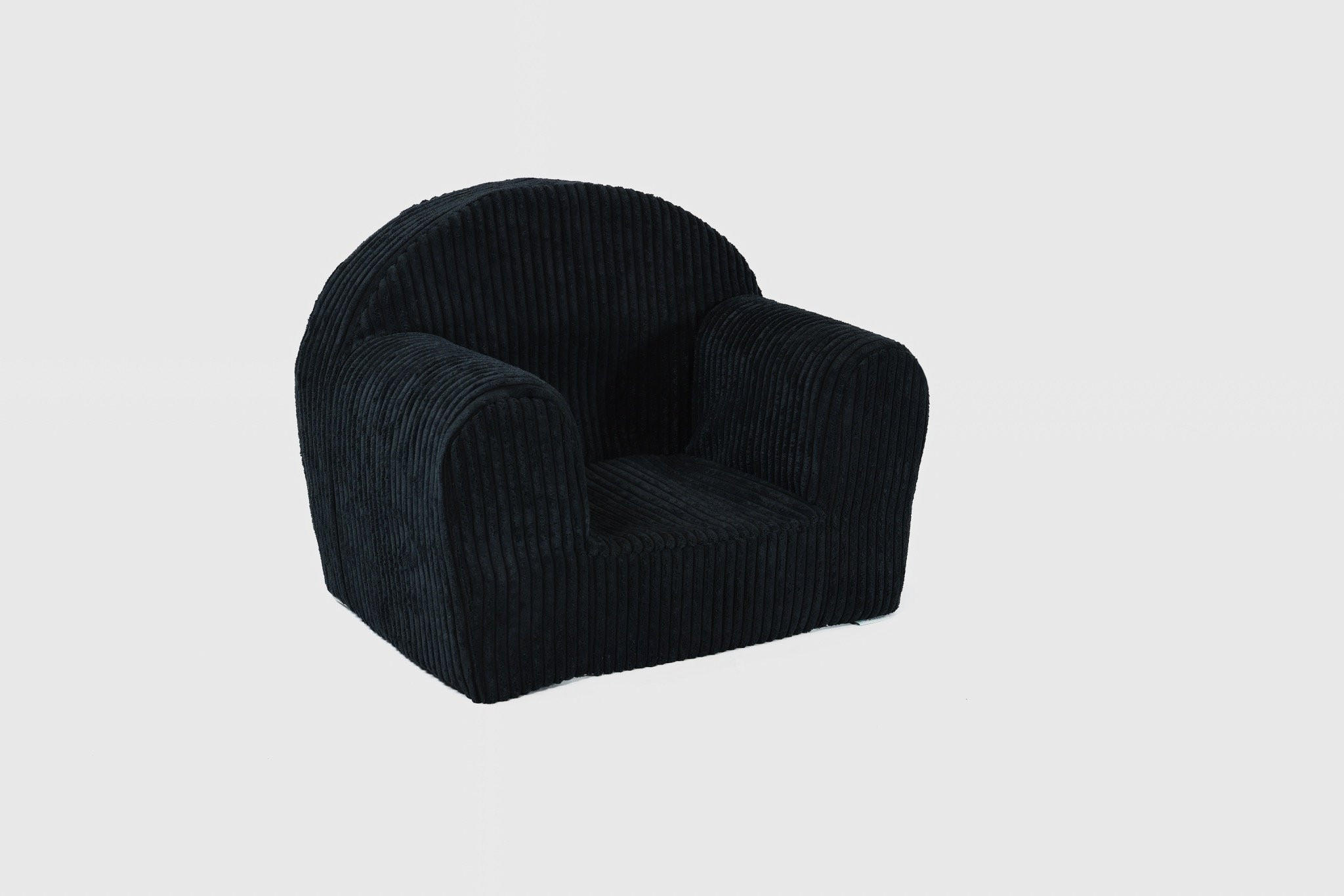 Thumbnail - Fortisline Kindersessel, Schwarz, Textil, Uni, Rund, 40x39x33 cm, Oeko-Tex® Standard 100, Kinder- & Jugendzimmer, Kinder...