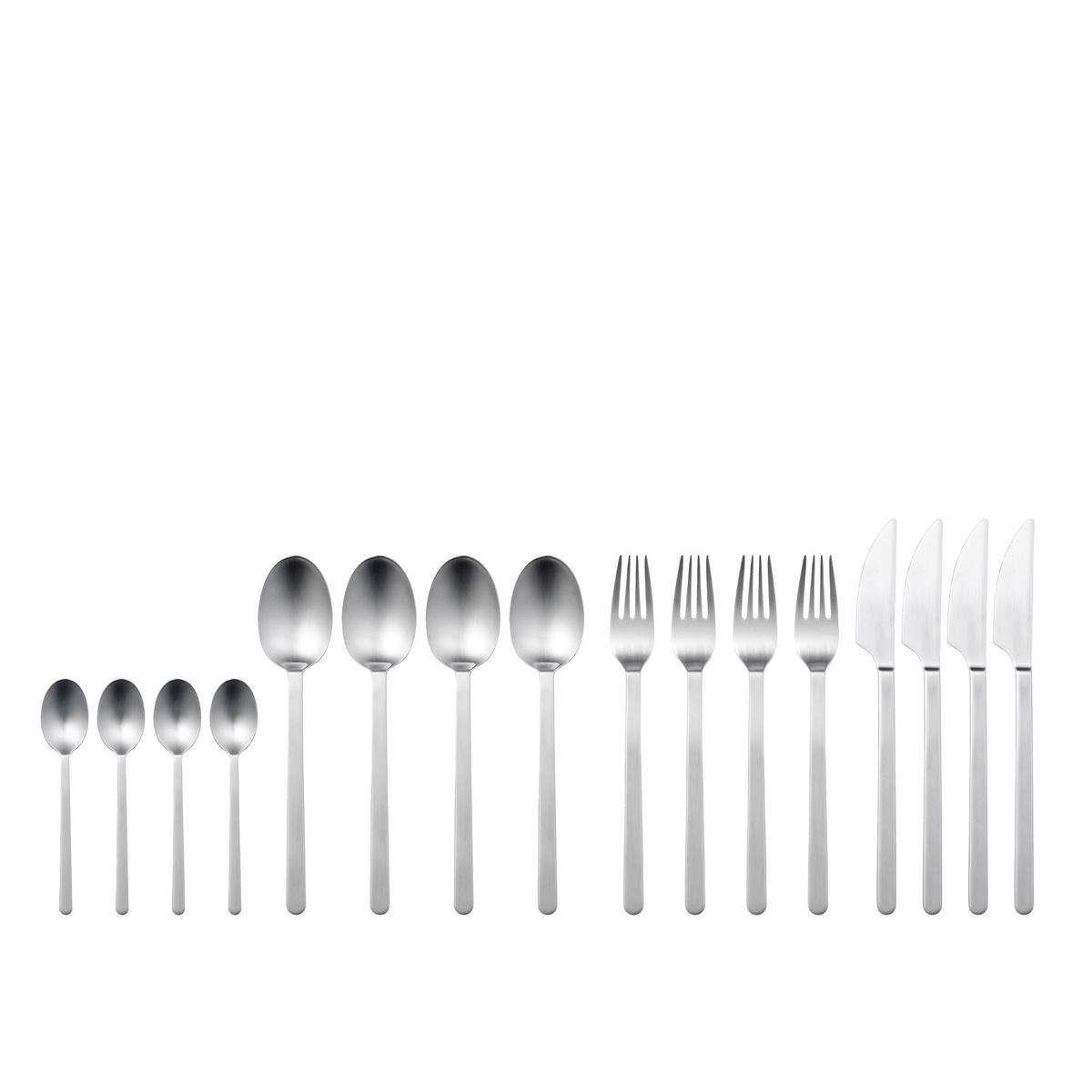 BESTECK-SET Norm 16-tlg., 18/10 Stahl - Silberfarben, Metall - GENSE