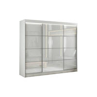 SCHIEBETÜRENSCHRANK TIPI III - Weiß, Holzwerkstoff (250/215/61cm) - Meblini