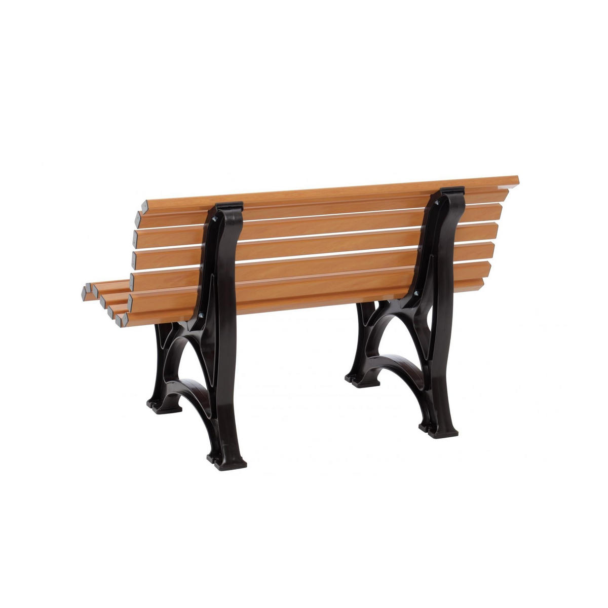GARTENBANK Jamaika 2 Sitzer Holzoptik 80 x 120 x 64 cm Witterungskunststoff & UV Beständiger Kunststoff - Beige, Kunststoff (120/80/64cm) - PROREGAL