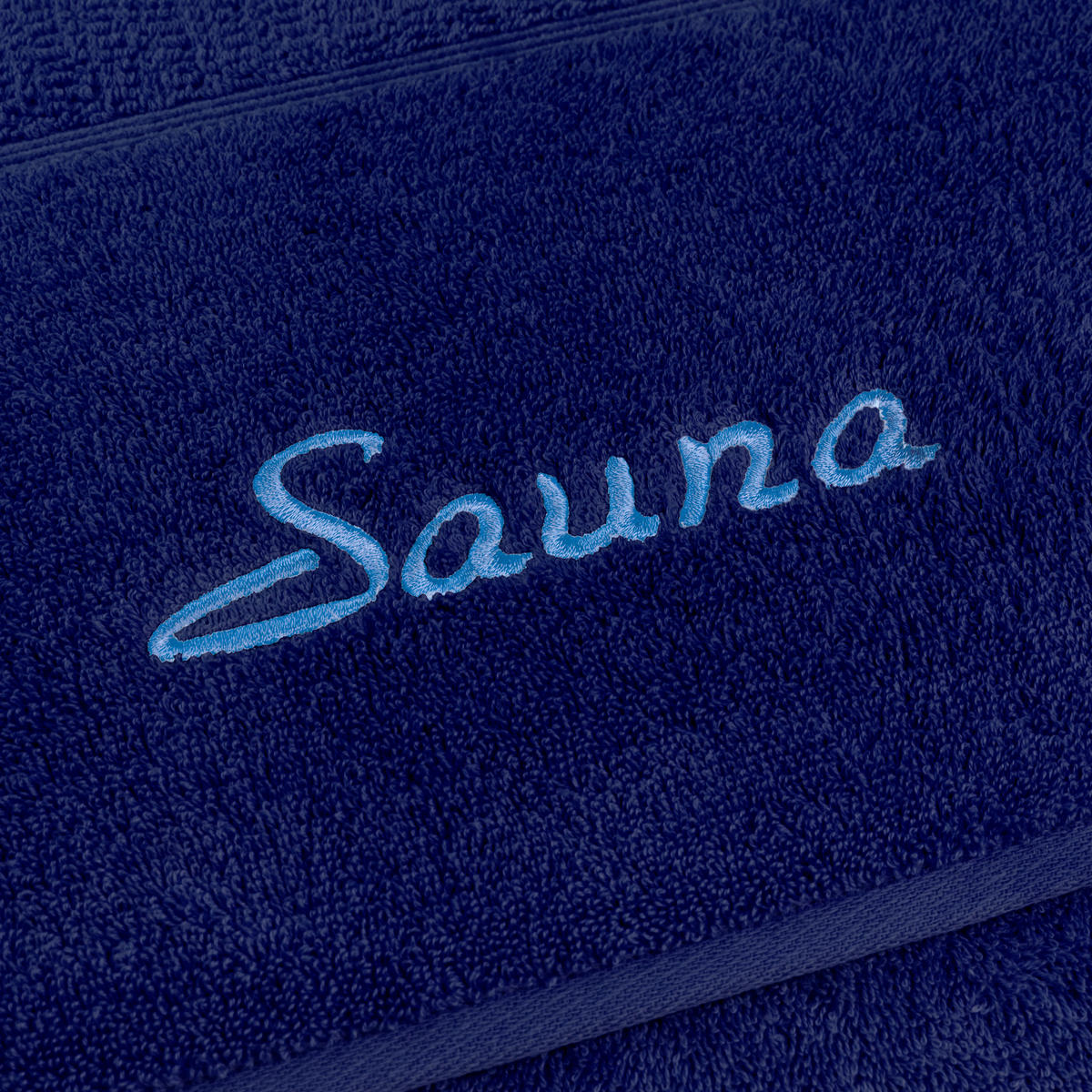 SAUNA SET PEARL 2-TLG - Dunkelblau, Textil (80/200cm) - Möve for Frottana