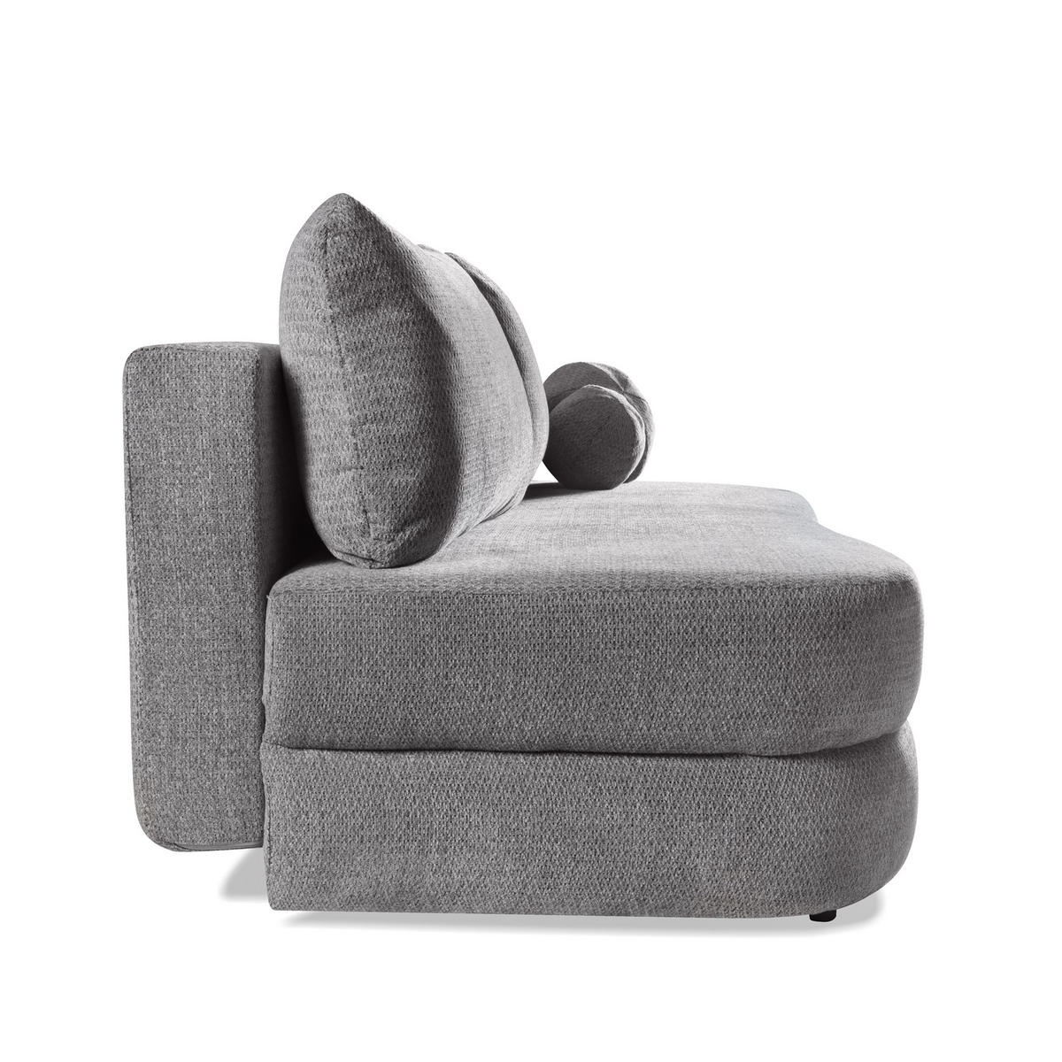 SOFA Rocket Dunkelgrau, mit Schlaffunktion - Dunkelgrau, Holzwerkstoff/Textil (211/93/108cm) - Bettso