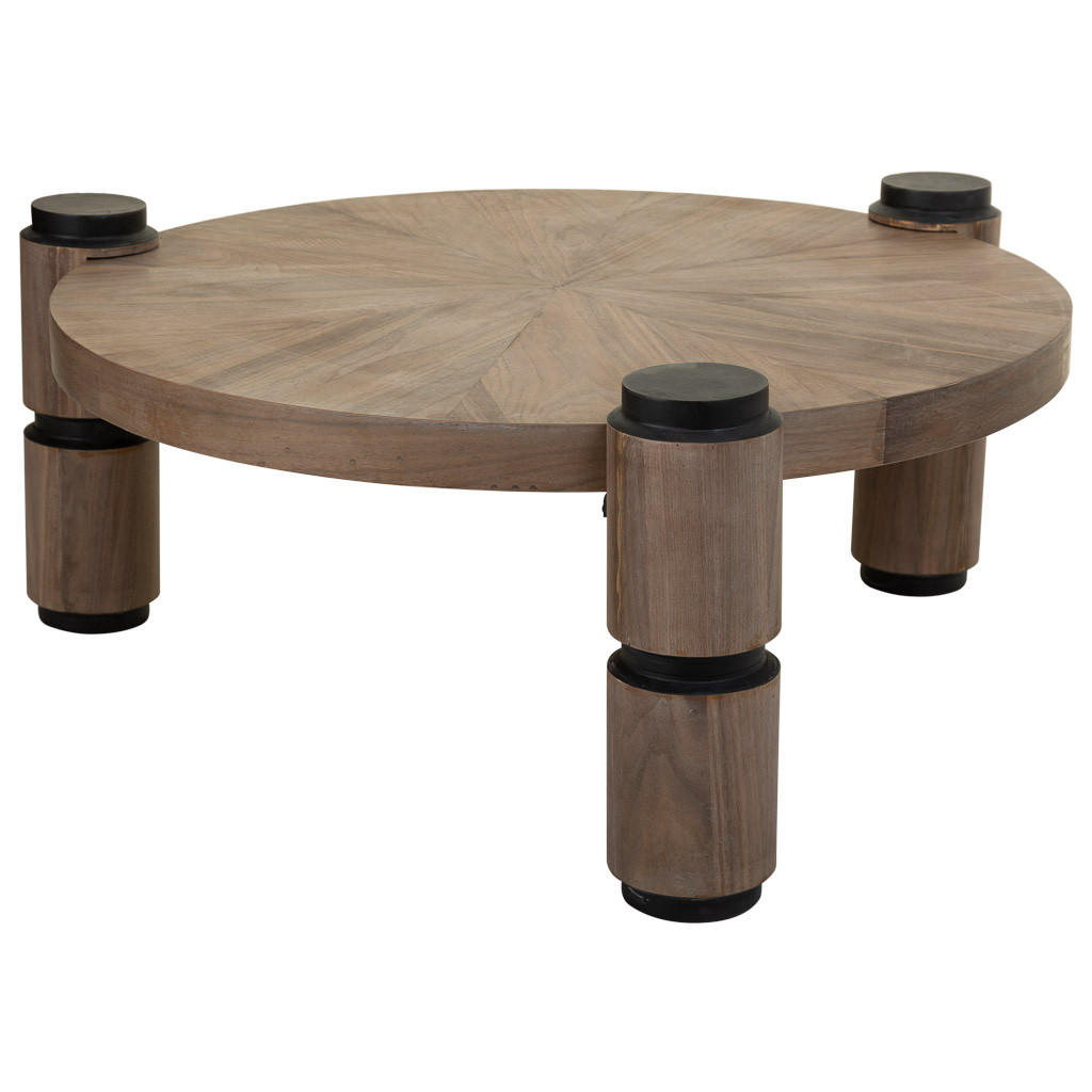 COUCHTISCH aus Holz und Metall D110x46 cm - Braun, Holz (110/110/46cm) - Wanderlust