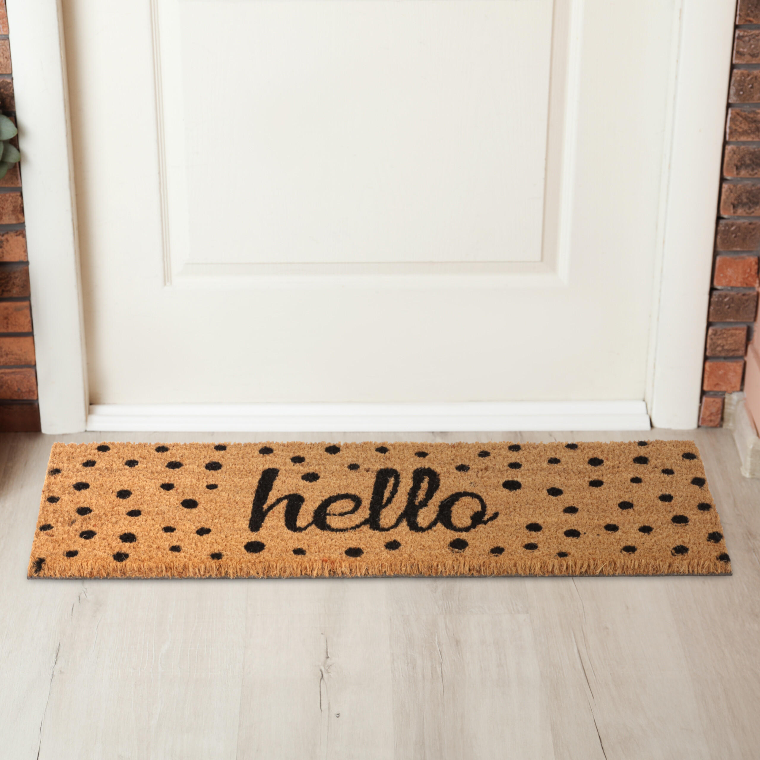 FUSSMATTE - Hellbraun, Kunststoff/Textil (75/25cm) - Relaxdays