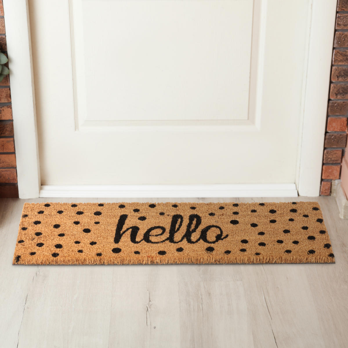 FUSSMATTE - Hellbraun, Kunststoff/Textil (75/25cm) - Relaxdays