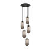 GALERIELEUCHTE Velo 5-flammig Klar Ø 18cm - Klar/Schwarz, Glas (18/18/33cm) - s.luce