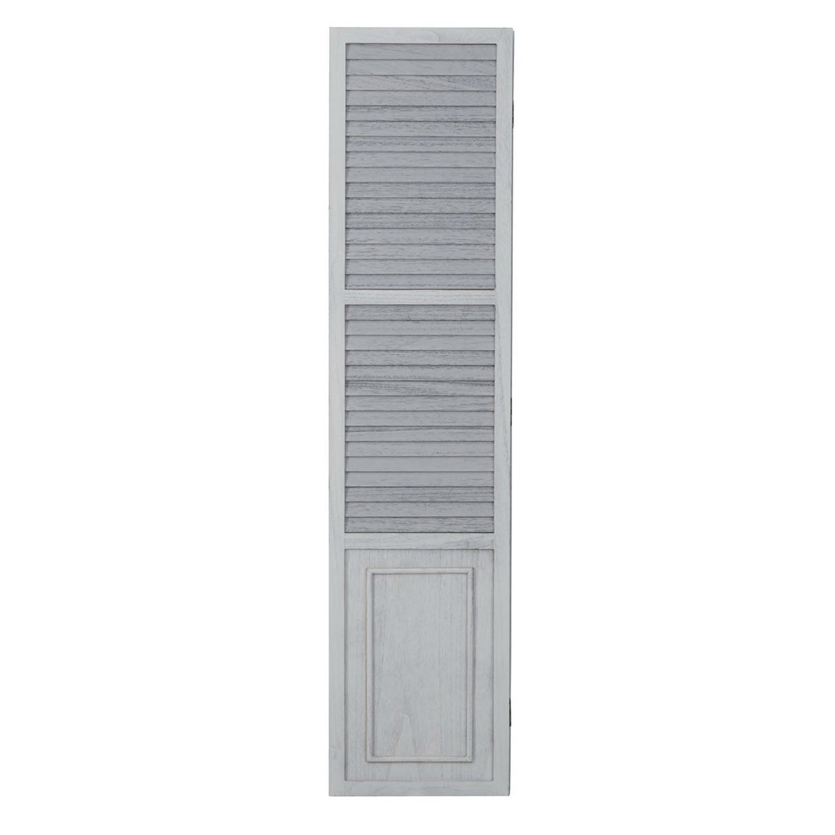 PARAVENT 3-tlg. 120/170 cm Weiß shabby washed - Weiß, Holz (120/170/2cm) - Homestyle4u