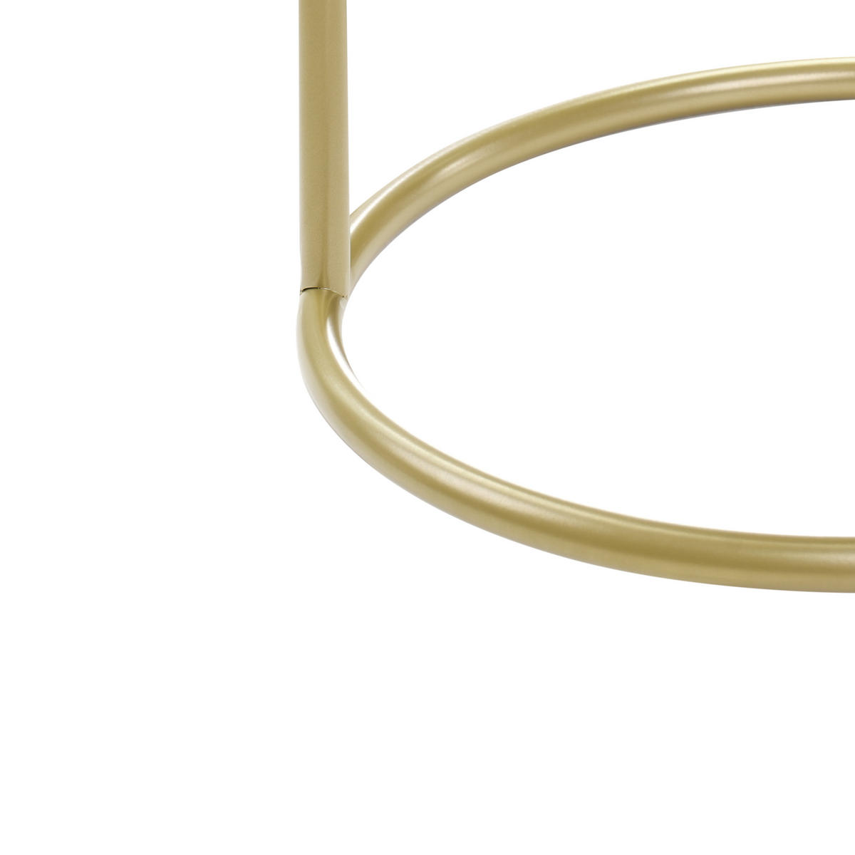 HOCKER Limettengrün Delco - Limette/Goldfarben, Textil (35/40/35cm) - Beliani