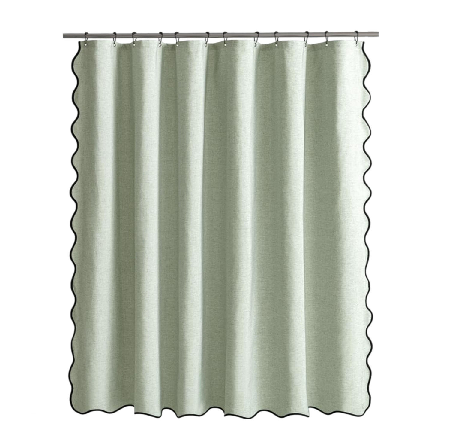 DUSCHVORHANG, Hellgrün, 180 x 180 cm - Hellgrün, Textil (180/180cm) - Weltevree