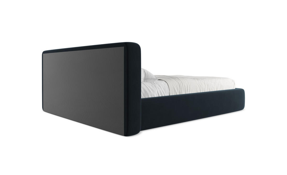 POLSTERBETT mit Lattenrost 220x260 Grün - Schwarz/Olivgrün, Kunststoff/Textil (160/200cm) - Makamii