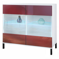 KOMMODE Bari Bordeaux Hochglanz - Bordeaux, Holzwerkstoff (92.5/83.5/35cm) - Vladon