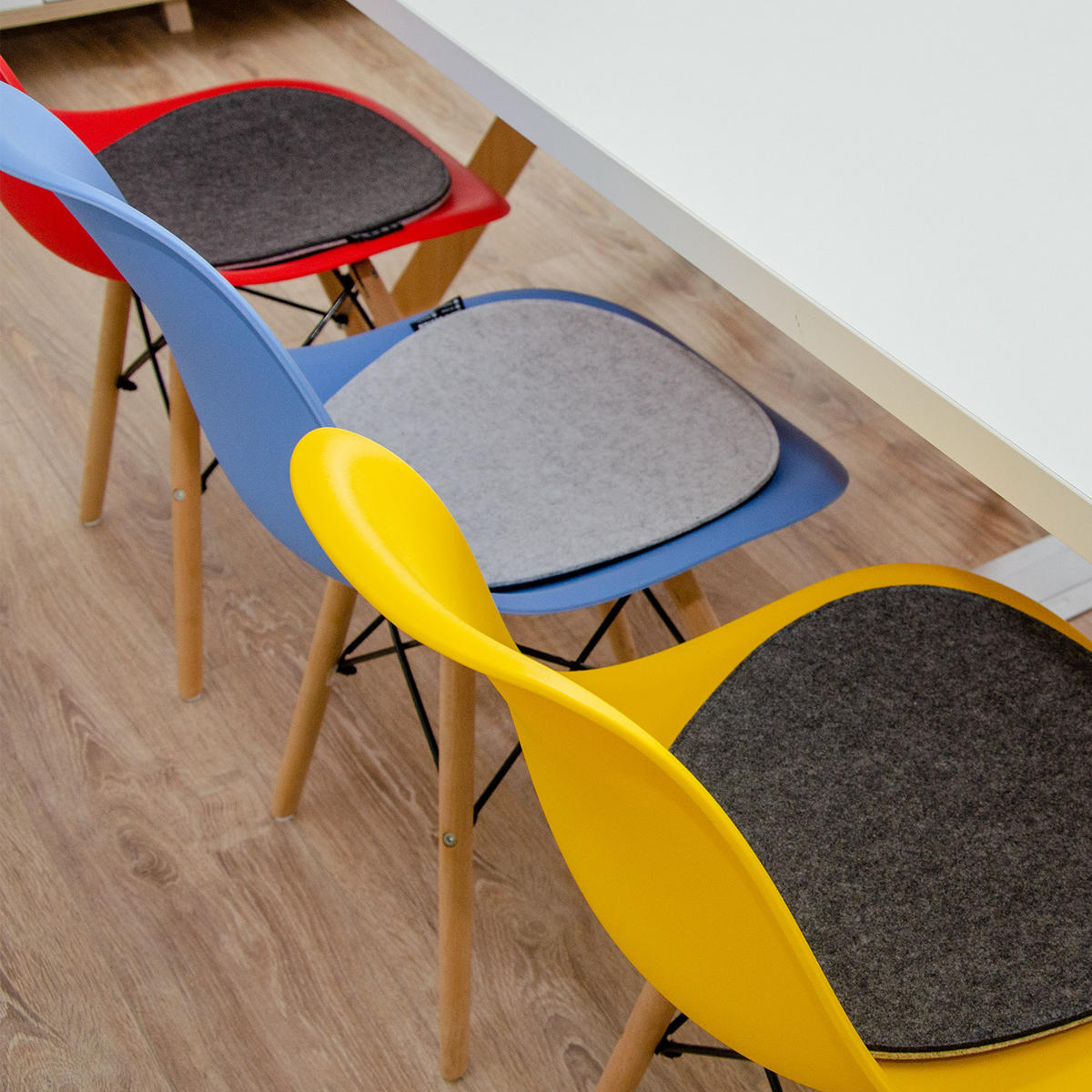 FILZ-SITZKISSEN zum Wenden, 40/37/0,8 cm, Grau - Grau, Kunststoff (40/37/1cm) - Dunedesign