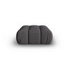 POUF Bellis aus 3D-Stoff Expresso - Graubraun, Textil (94/43/94cm) - Micadoni