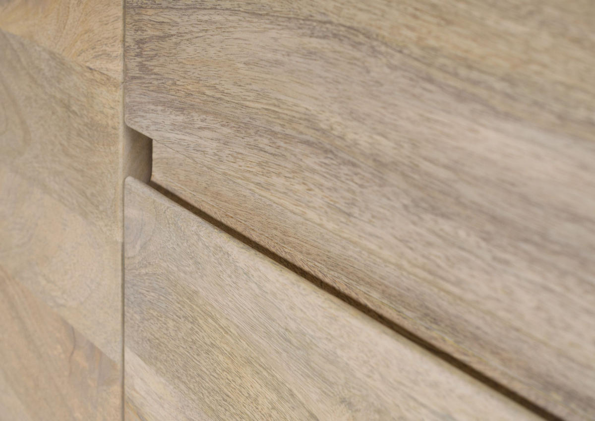 VITRINE Mango 109x40x202 weiß lackiert TORONTO #311 - Weiß, Holz (109/202/40cm) - Massivmoebel24
