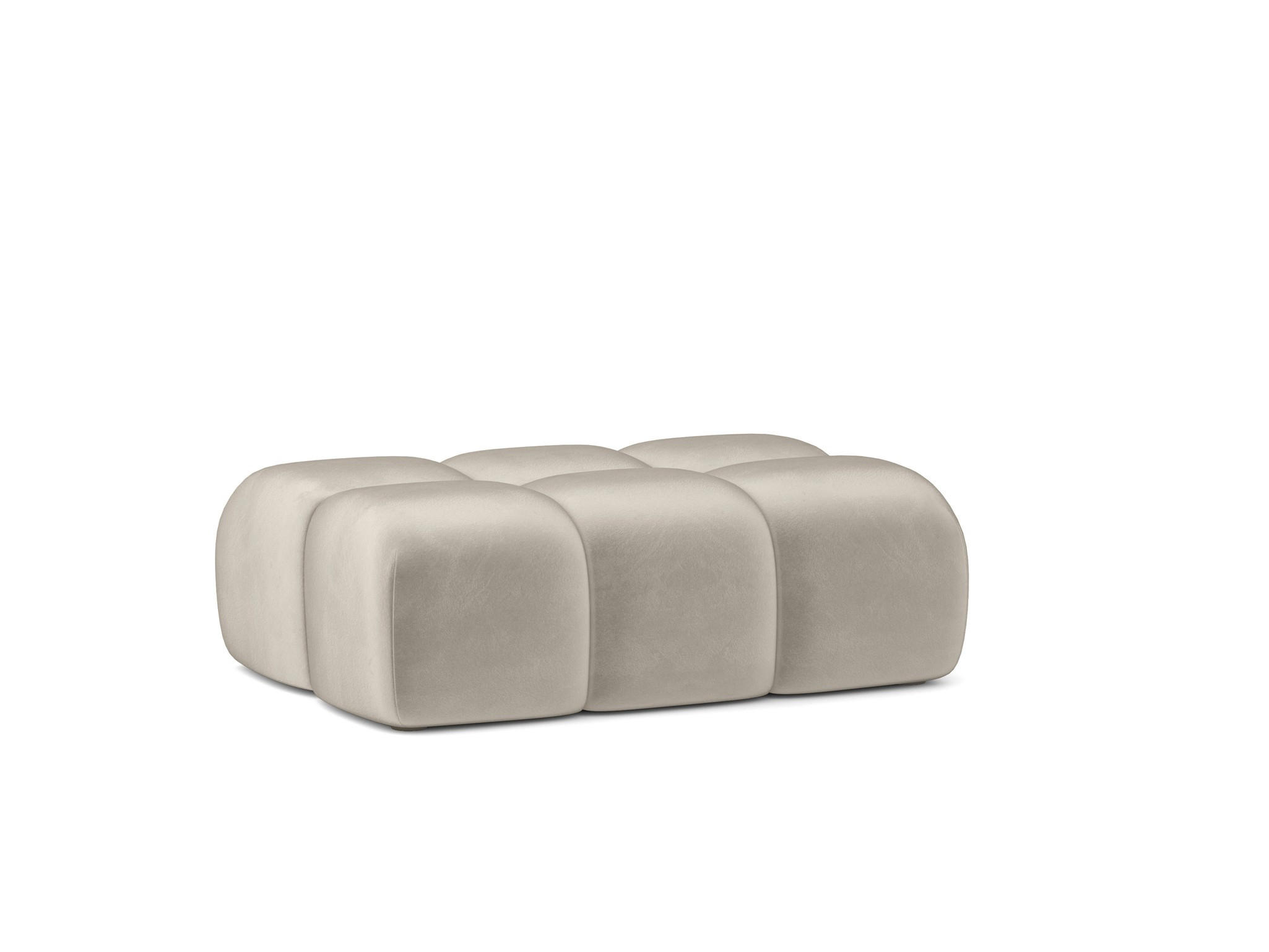 POLSTERHOCKER Darcy - Beige, Holzwerkstoff/Textil (128/44/85cm) - Fun Möbel