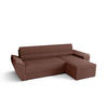 ECKSOFA L REBI L2 Poso 29 Rechts mit Schlaffunktion, Koralle, L-Form - Bordeaux, Textil (251/140cm)