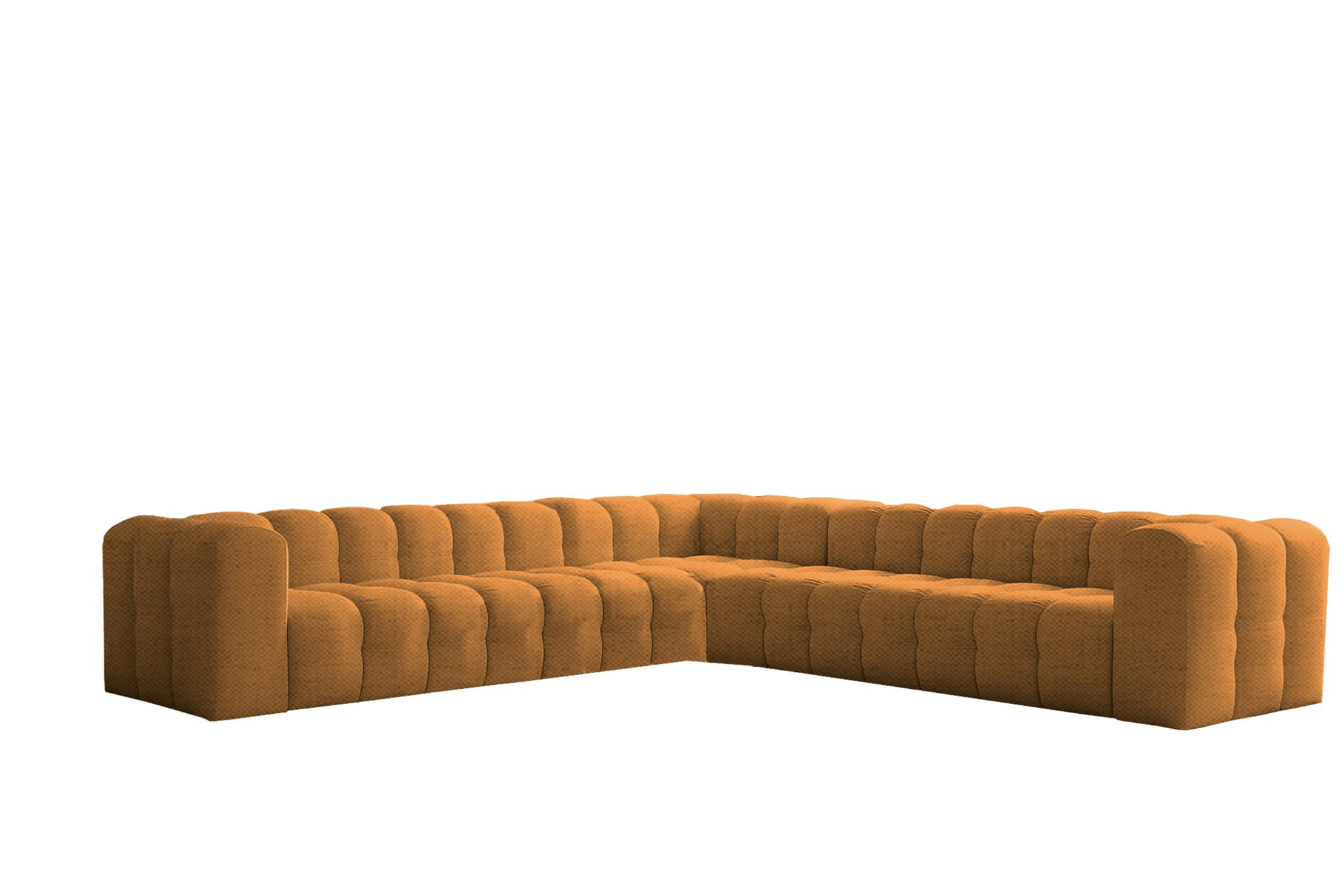 ECKSOFA Solvie Xl In Moly - Orange, Holzwerkstoff/Textil (330/330cm) - Fun Möbel