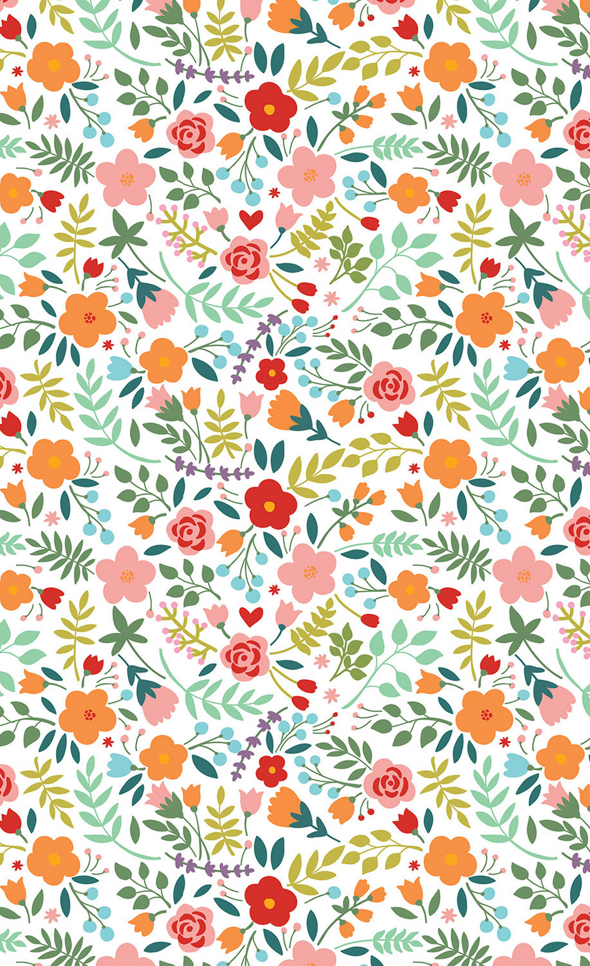 ROLLO LICHTDURCHLÄSSIG 110x180 cm Gemalte Blumen - Grün, Textil (110/180cm) - TULUP