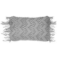 DEKOKISSEN Hellgrau 30/45 cm Kirikkale - Hellgrau, Naturmaterialen/Textil (30/45cm) - Beliani