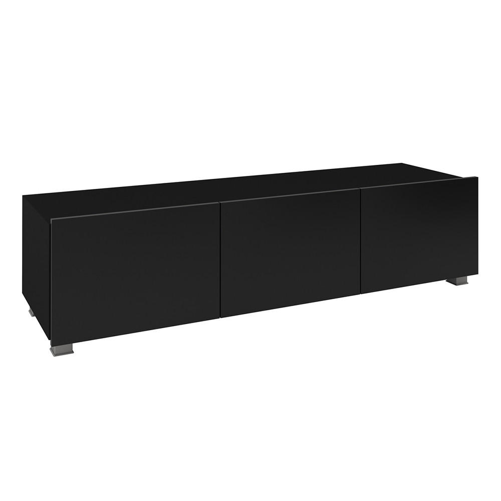 LOWBOARD Cairns-132 - Schwarz, Holzwerkstoff (150/37/43cm) - Lomado