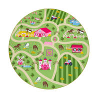 KINDERTEPPICH Grün Ø 160 cm - Grün, Kunststoff (160/160cm) - TT Home