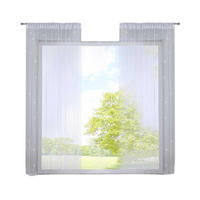 FADENGARDINE 2ER SET HxB 250x140 cm Weiß Lurex - Weiß Hochglanz, Textil (140/250cm) - Gardinenbox